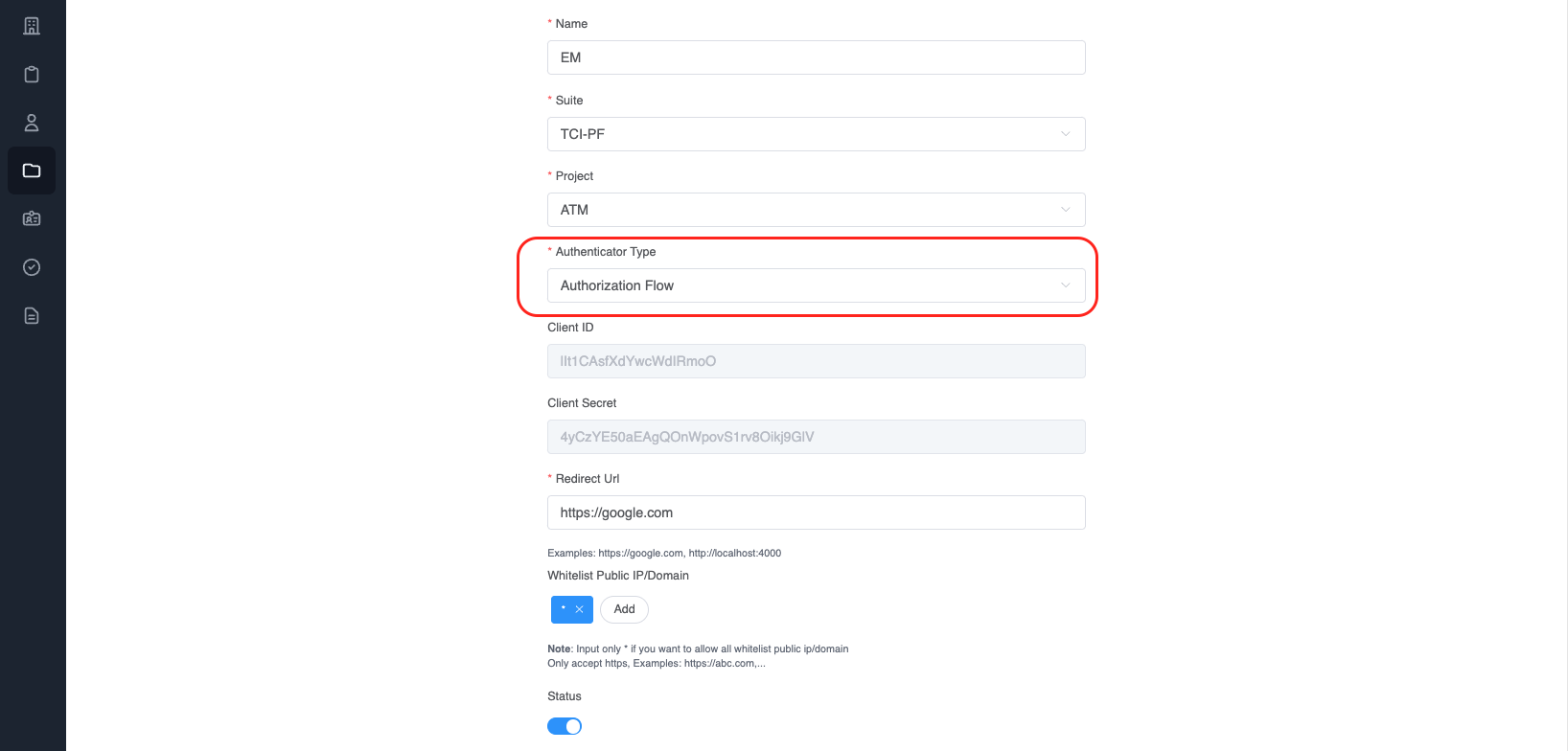 The create application!