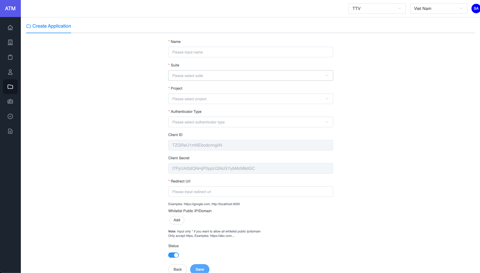 The create application!