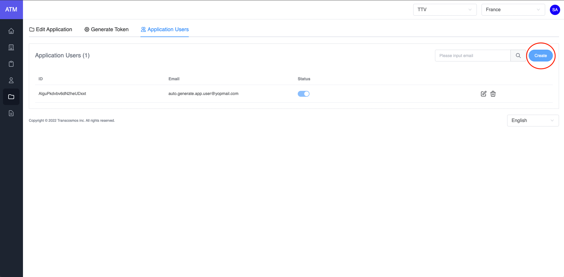 Add user to application!