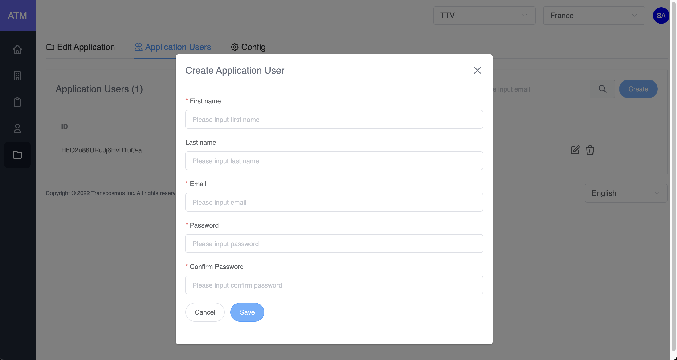 Add user to application!