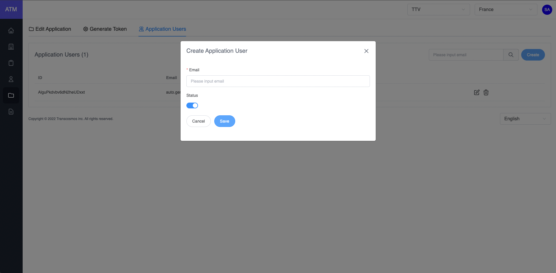 Add user to application!
