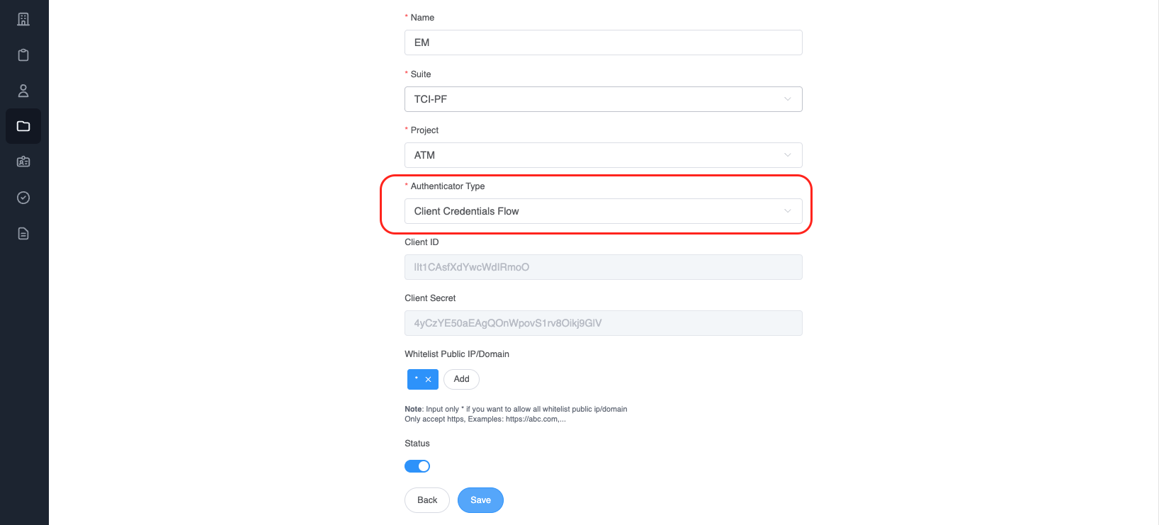 Create Client Credentials!