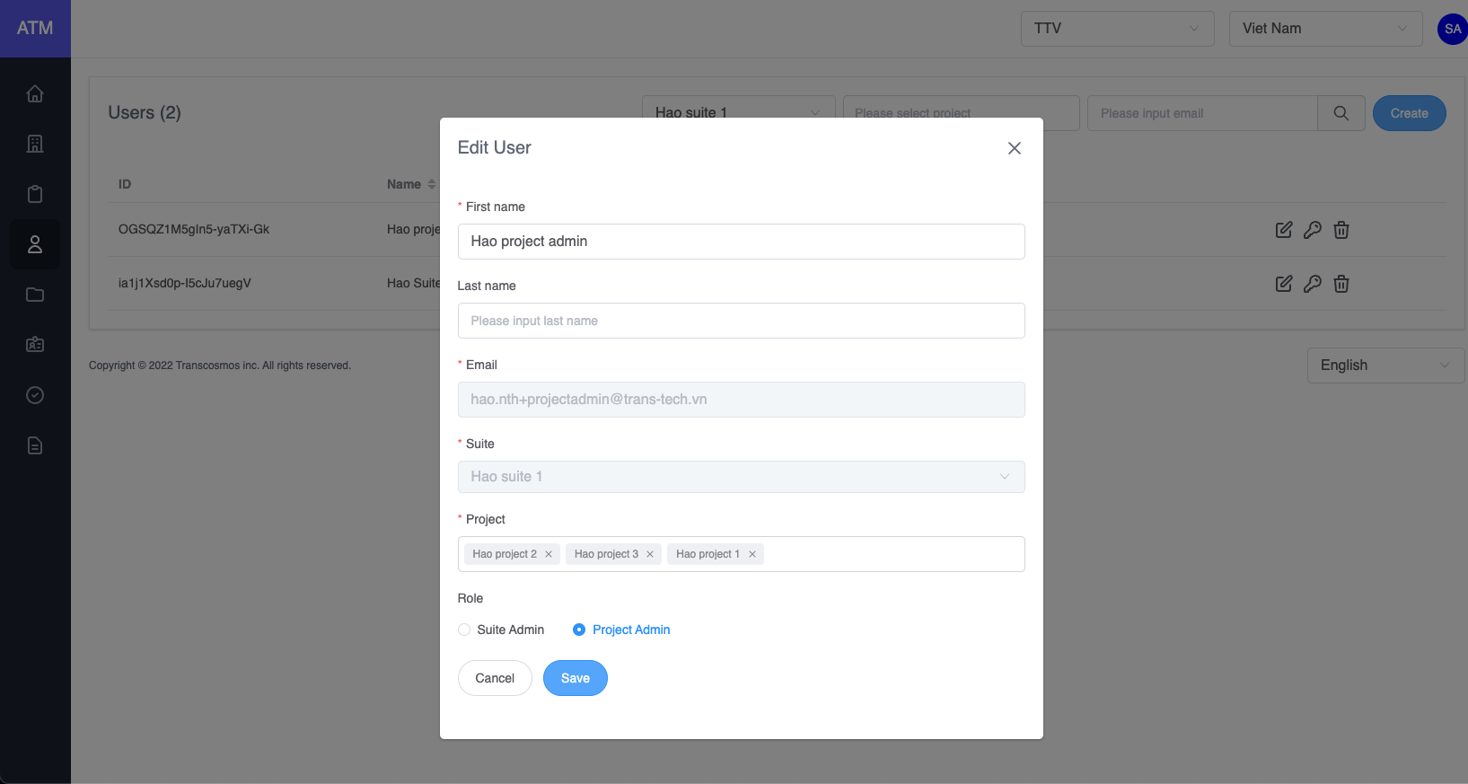 The edit user!