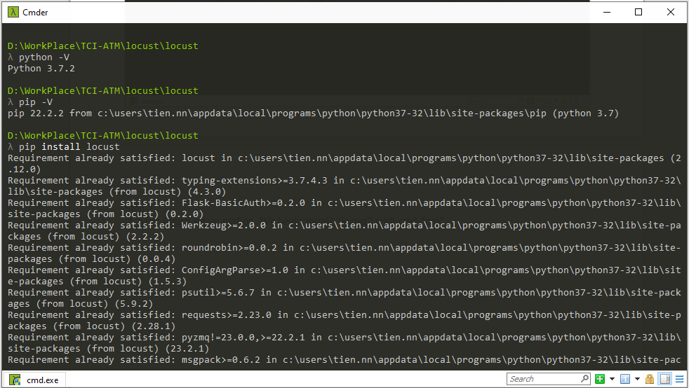 Install locust!