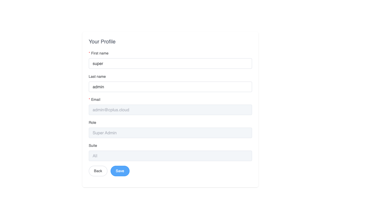 Profile Super Admin!